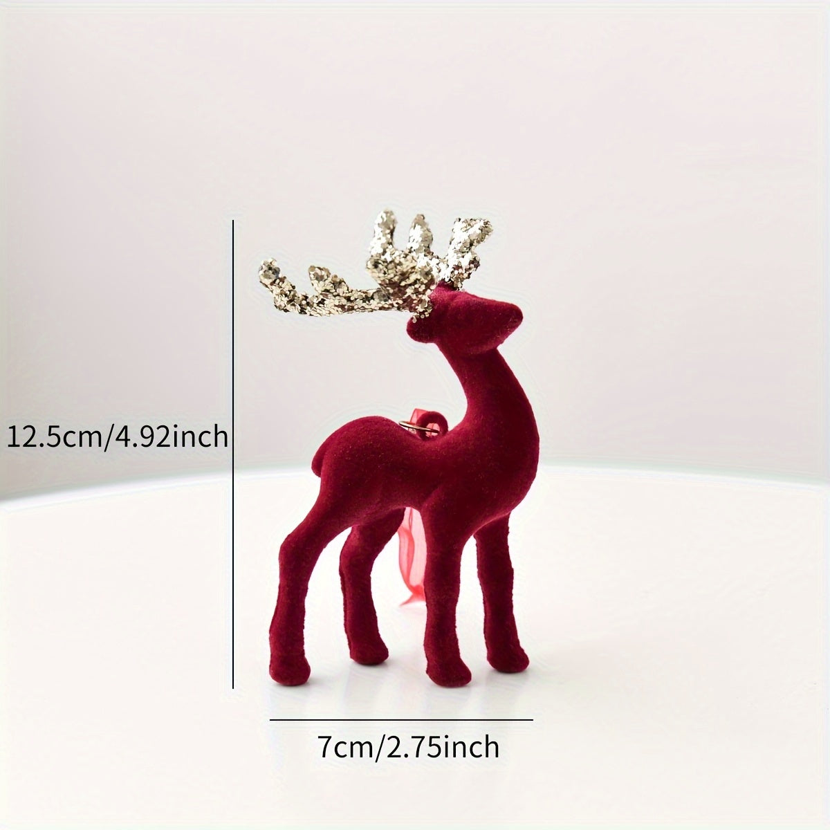 Burgundy Velvet Reindeer Ornament
Informações
