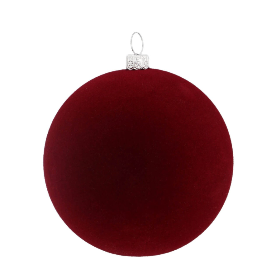 12 Pieces Of Christmas Velvet Ball Ornaments