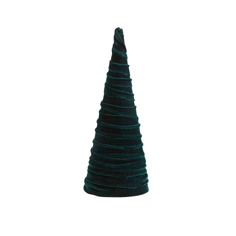 A green Handmade Velvet Christmas Tree