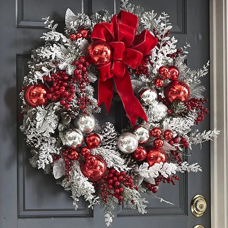 Christmas Wreath on a door