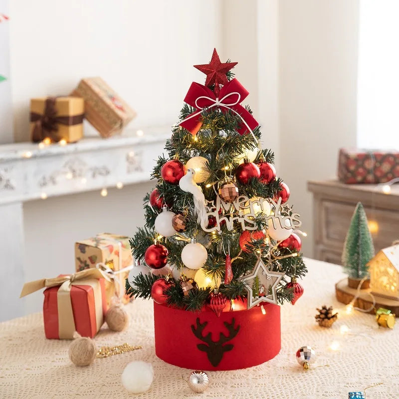 Red and White Mini Christmas Tree