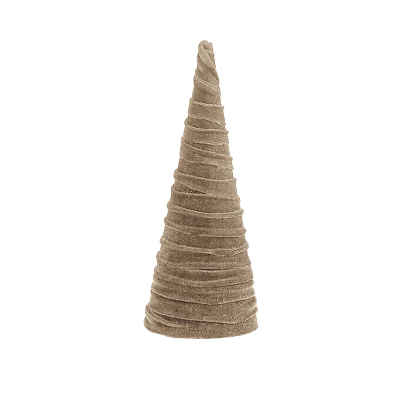 A warm Brown Handmade Velvet Christmas Tree