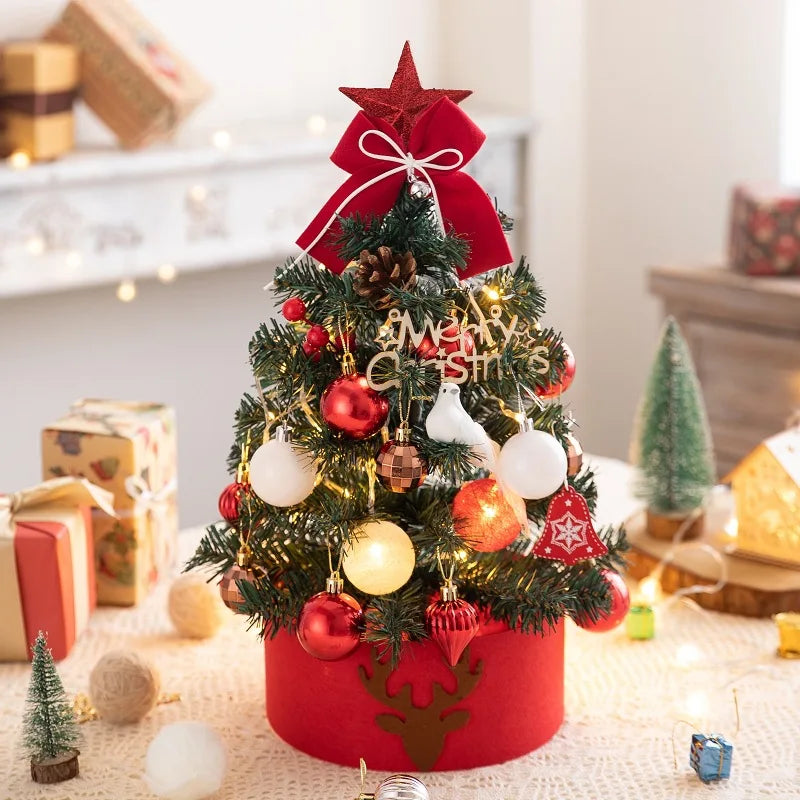 Red and White Mini Christmas Tree